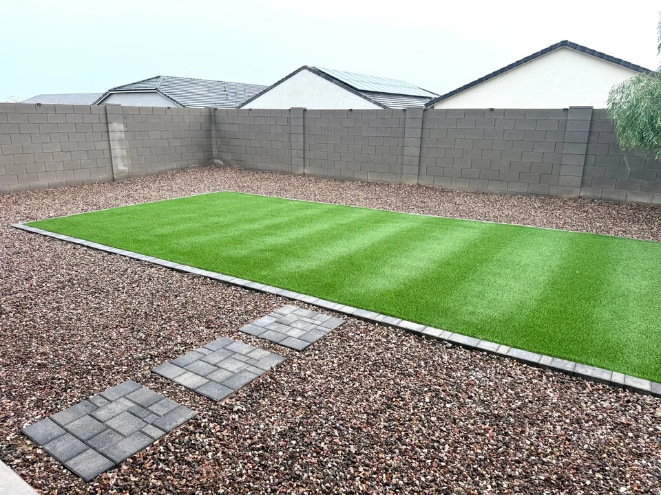 Patio and path in a completed RCH backyard refresh