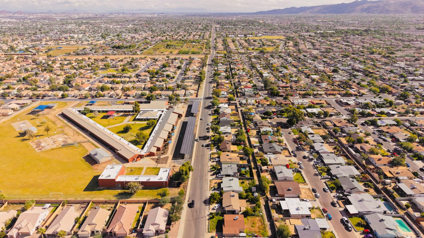 Phoenix neighborhoods from above