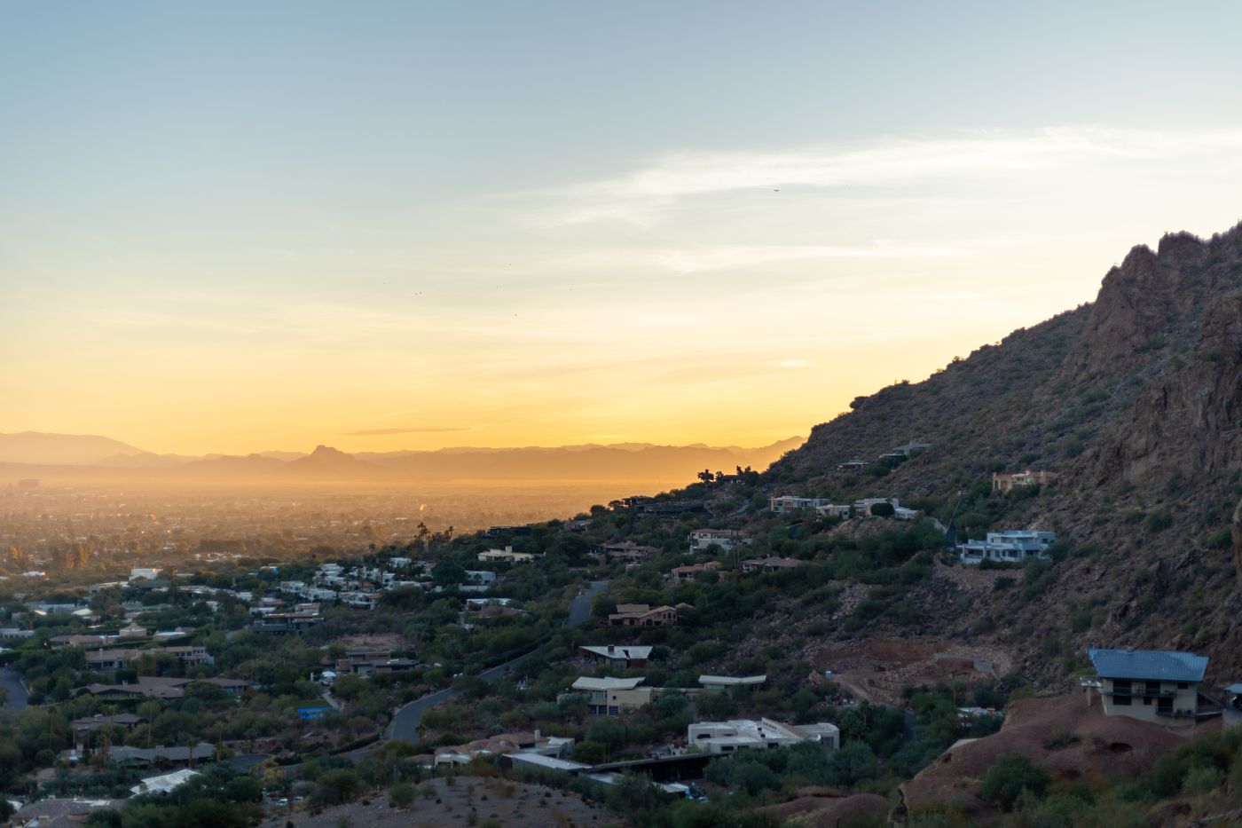 Phoenix-area desert landscape at sunset